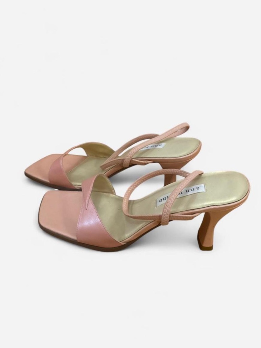 pink leather strappy sandals from the brand Ann Marino